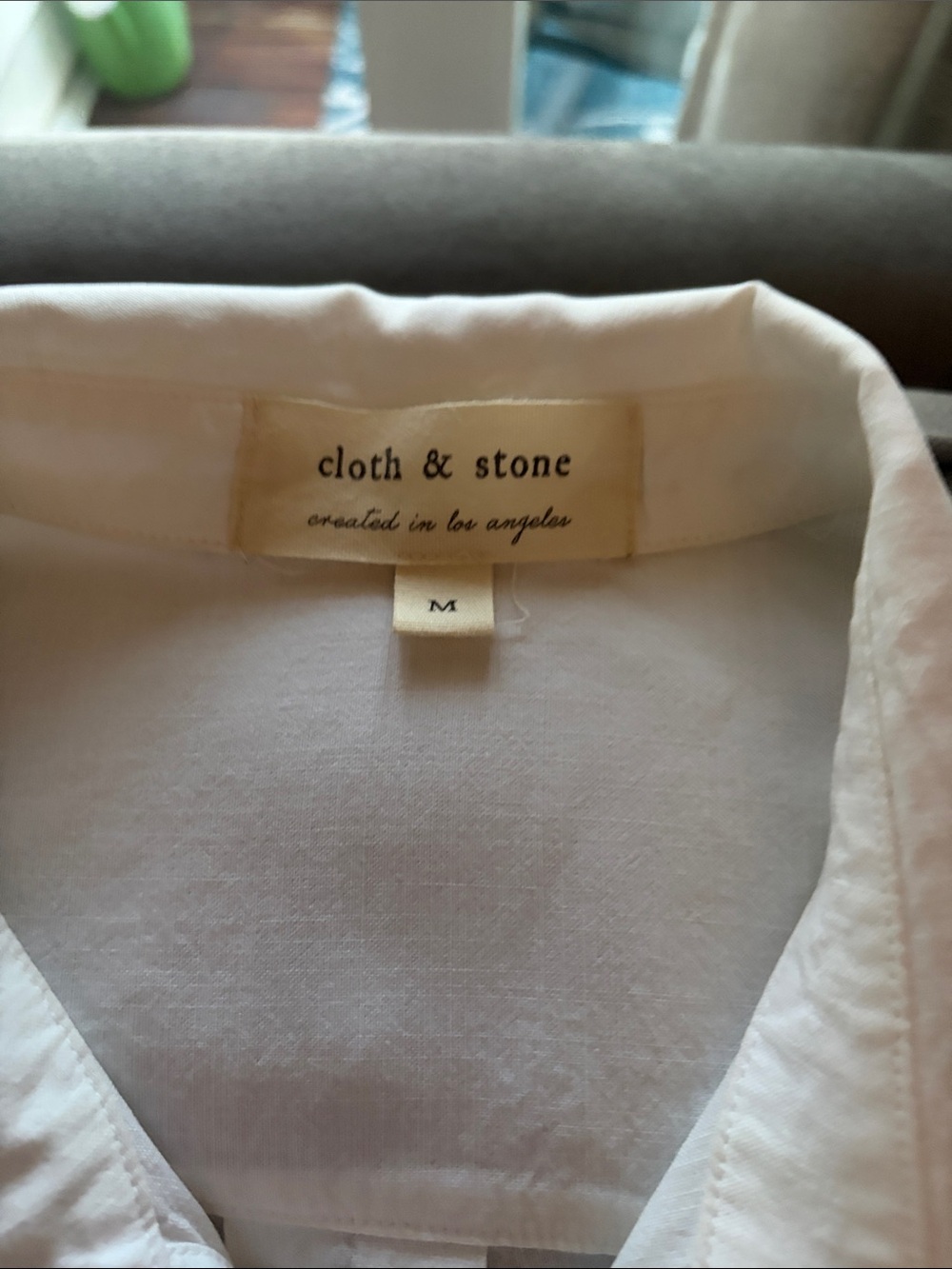 cloth & stone women’s white button-down shirt with tight bottom